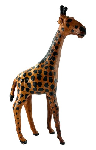 Hand carved leather giraffe - hand,